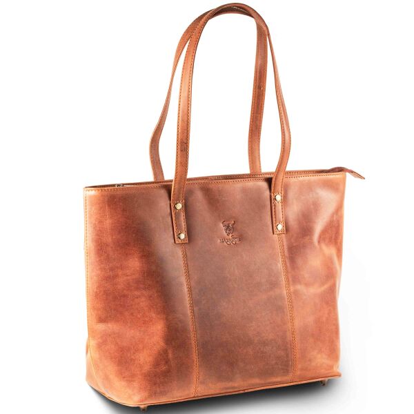 MATADOR PARIS Damen Shopper Leder Groß Handtasche Braun