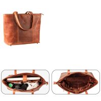 MATADOR PARIS Damen Shopper Leder Groß Handtasche Braun