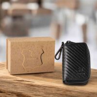 MATADOR KOPENHAGEN Leder Auto-Motorrad-Schlüssel-Tasche-Etui Schwarz Carbon