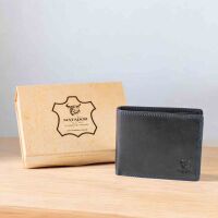 MATADOR OVIEDO RFID Herren Leder Geldbörse Portemonnaie Geldbeutel TüV Blau Navy