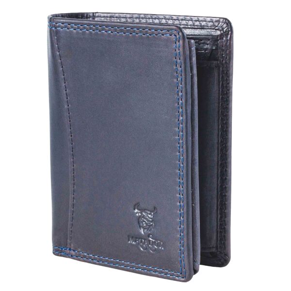 MATADOR MARSEILLE MINI Herren Geldbörse Leder Klein RFID TüV Blau Navy