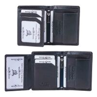 MATADOR MARSEILLE MINI Herren Geldbörse Leder Klein RFID TüV Blau Navy