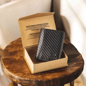 MATADOR MARSEILLE MINI Herren Geldbörse Leder Klein RFID TüV Schwarz Carbon