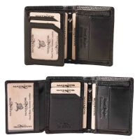 MATADOR MARSEILLE MINI Herren Geldbörse Leder Klein RFID TüV Schwarz Carbon