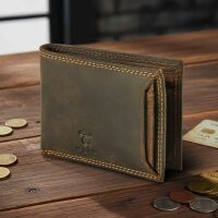 MATADOR Leder Kreditkarten Etui Kartenetui RFID Braun Hunter
