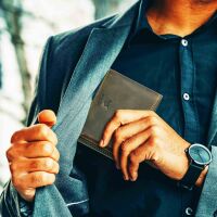 MATADOR Leder Kreditkarten Etui Kartenetui RFID Braun Hunter
