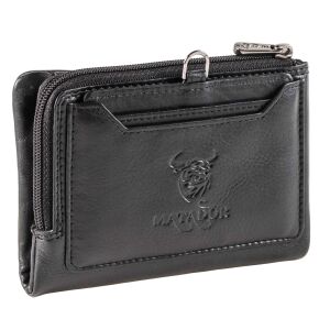 MATADOR PUEBLA MINI Portemonnaie Geldbörse Klein Schwarz Nappa