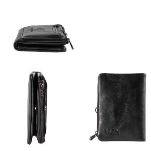 MATADOR PUEBLA MINI Portemonnaie Geldbörse Klein Schwarz Nappa