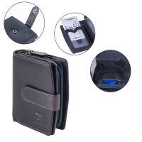 MATADOR | VALENCIA MINI | Portemonnaie Damen Klein Leder Blau Navy