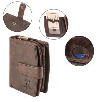 MATADOR | VALENCIA MINI | Portemonnaie Damen Klein Leder Braun Dunkel