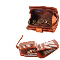 MATADOR | VALENCIA MINI | Portemonnaie Damen Klein Leder Blumen Braun