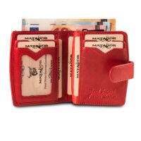 MATADOR | VALENCIA MINI | Portemonnaie Damen Klein Leder Rot