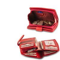 MATADOR | VALENCIA MINI | Portemonnaie Damen Klein Leder Rot