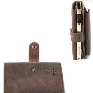 MATADOR MIAMI Slim Wallet mit XL-Münzfach Leder Braun Dunkel