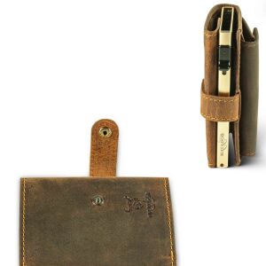 MATADOR MIAMI Slim Wallet mit XL-Münzfach Leder Braun Hunter