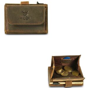 MATADOR MIAMI Slim Wallet mit XL-Münzfach Leder Braun Hunter