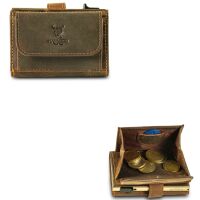 MATADOR MIAMI Slim Wallet mit XL-Münzfach Leder Braun Hunter