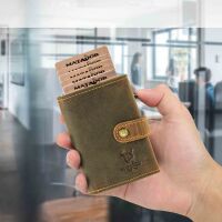 MATADOR MIAMI Slim Wallet mit XL-Münzfach Leder Braun Hunter