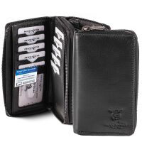 MATADOR MADRID MEDIUM Damen Leder Geldbörse Langbörse Schwarz Nappa