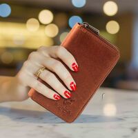 MATADOR MADRID MEDIUM Damen Leder Geldbörse Langbörse Braun Konjak