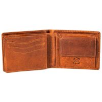 Pranke Herren Echt Leder Geldbörse Portemonnaie Geldbeutel Brieftasche Braun
