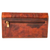 Lagan Damen Echt Leder Börse Geldbörse Portemonnaie Geldbeutel Brieftasche Braun