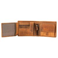 Pranke Herren Leder Portemonnaie Börse Geldbörse Geldbeutel Brieftasche Braun