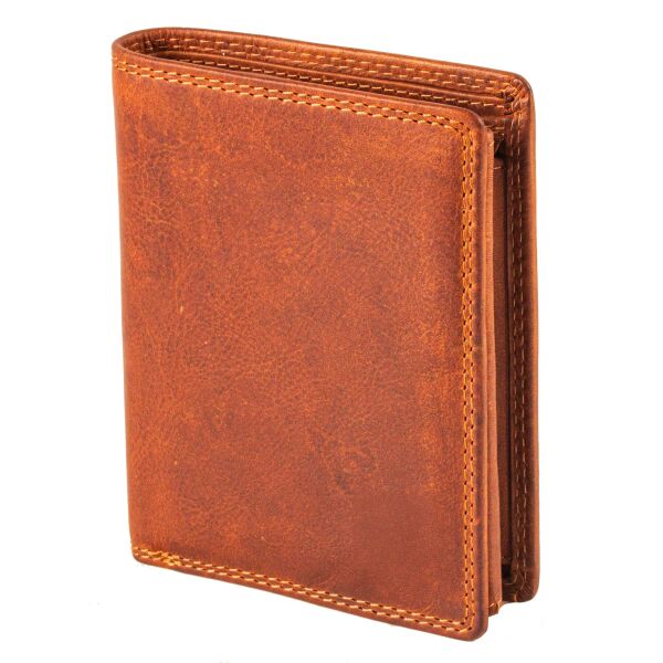 Pranke Herren Leder Portemonnaie Geldbörse Börse Geldbeutel Brieftasche Braun