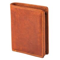 Pranke Herren Leder Portemonnaie Geldbörse Börse Geldbeutel Brieftasche Braun