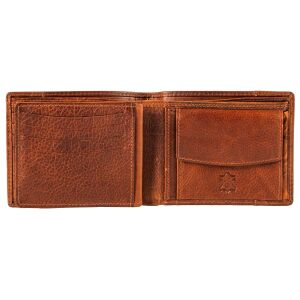 Pranke Herren Leder Brieftasche Portemonnaie Geldbörse Geldbeutel Börse Braun