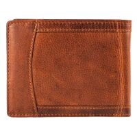 Pranke Herren Leder Brieftasche Portemonnaie Geldbörse Geldbeutel Börse Braun