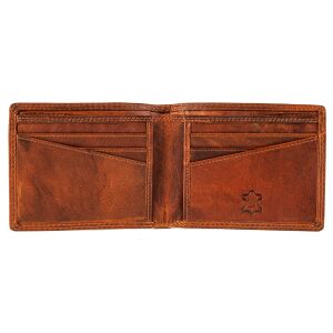 Pranke Herren Leder Börse Geldbörse Geldbeutel Brieftasche Portemonnaie Braun