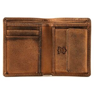 Pranke Herren Leder Geldbörse Geldbeutel Börse Brieftasche Portemonnaie Braun