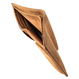 Pranke Herren Leder Geldbörse Geldbeutel Börse Brieftasche Portemonnaie Braun