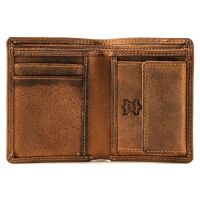 Pranke Herren Leder Geldbörse Geldbeutel Börse Brieftasche Portemonnaie Braun