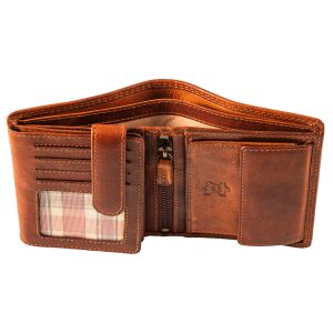 Pranke Herren Geldbörse Leder Geldbeutel Brieftasche Portemonnaie Börse Braun