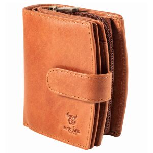 MATADOR | VALENCIA | Damen Portemonnaie Leder RFID Braun Konjak