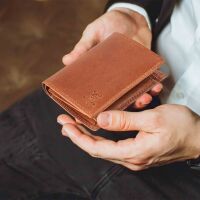 MATADOR VIGO Leder Geldbörse Geldbeutel Herren RFID Braun Konjak
