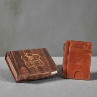 MATADOR MONTREAL Minigeldbörse Leder Kartenetui RFID Braun Konjak