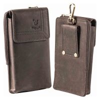 MATADOR BRISBANE Leder Universal Handytasche 6.9 Zoll Dunkel Braun