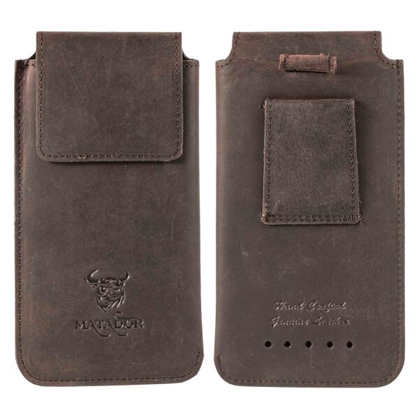 MATADOR iPhone 15 Pro MAX 15 Plus 14 13 Ledertasche Dunkel Braun
