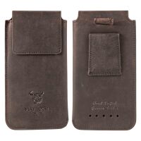 MATADOR iPhone 15 Pro MAX 15 Plus 14 13 Ledertasche Dunkel Braun