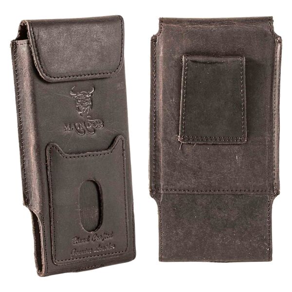 MATADOR iPhone 15 Pro Max 15 Plus 14 Leder Gürteltasche Dunkel Braun