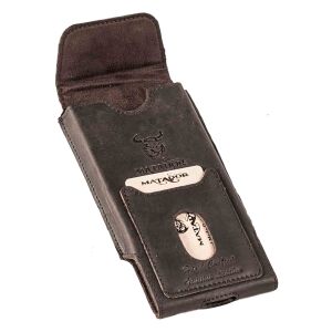 MATADOR iPhone 15 Pro Max 15 Plus 14 Leder Gürteltasche Dunkel Braun