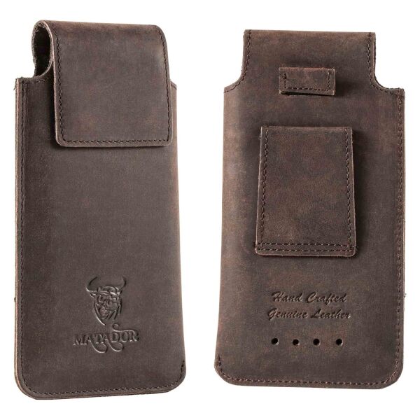 MATADOR iPhone 17 / 17 Pro 16 / 16 Pro 15 Leder-Schutz Dunkel Braun
