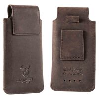 MATADOR iPhone 17 / 17 Pro 16 / 16 Pro 15 Leder-Schutz Dunkel Braun