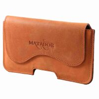 MATADOR Galaxy S26 S25 S24 S23 Leder Tasche Case Etui Konjak Braun